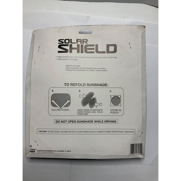 Solar Shield Vehicle Sunshade 25" X 28" Regular Size 2 Count Dual Shades - Picture 4 of 4